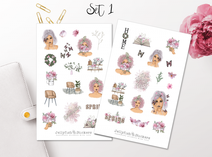 Girls Spring Sticker Set